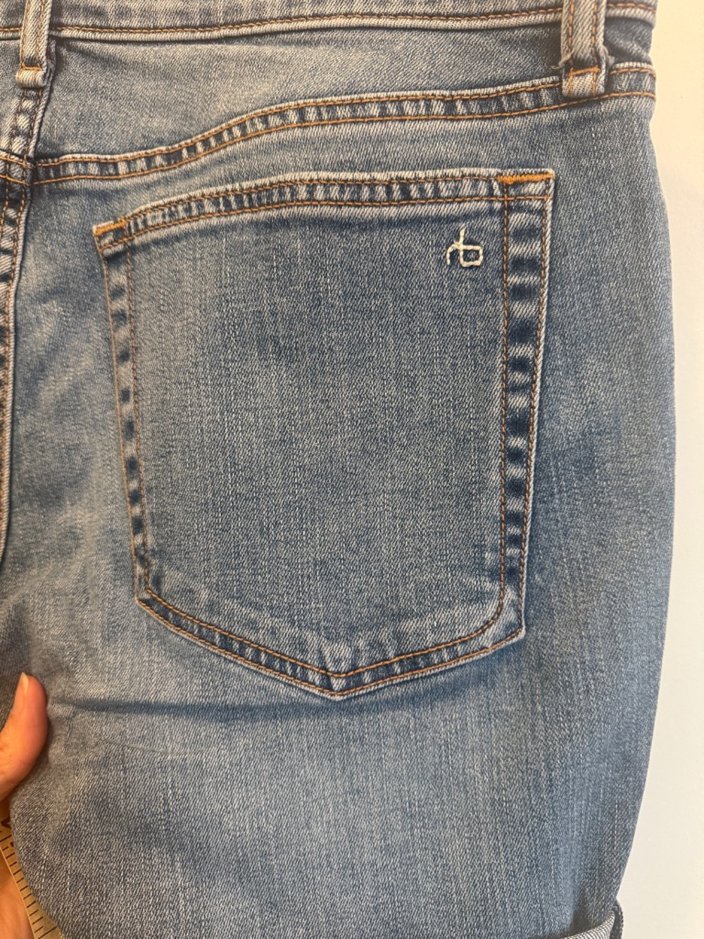 RAG AND BONE -Classic Rolled Cuff Denim Shorts - Picture 12 of 16